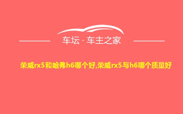 荣威rx5和哈弗h6哪个好,荣威rx5与h6哪个质量好