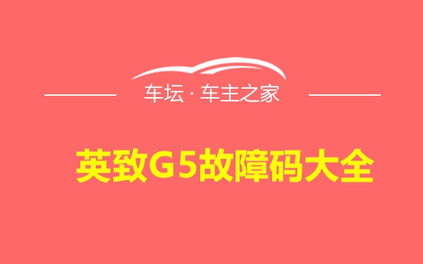 英致G5故障码大全