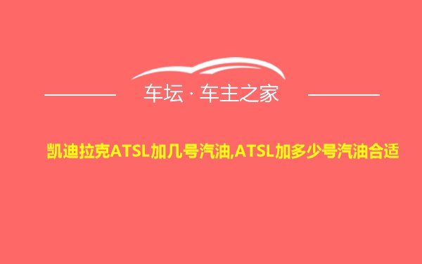 凯迪拉克ATSL加几号汽油,ATSL加多少号汽油合适