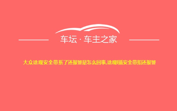 大众途观安全带系了还报警是怎么回事,途观l插安全带扣还报警