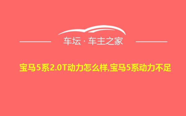 宝马5系2.0T动力怎么样,宝马5系动力不足