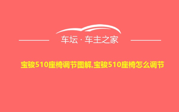 宝骏510座椅调节图解,宝骏510座椅怎么调节