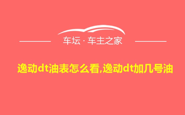 逸动dt油表怎么看,逸动dt加几号油