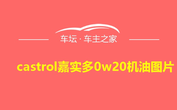 castrol嘉实多0w20机油图片